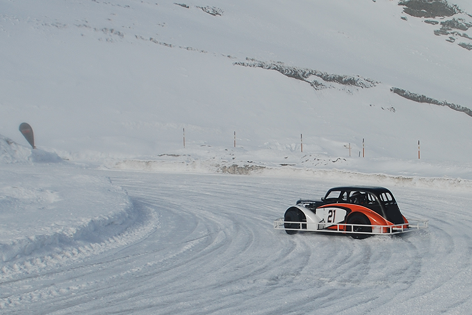 Dérapage sur neige